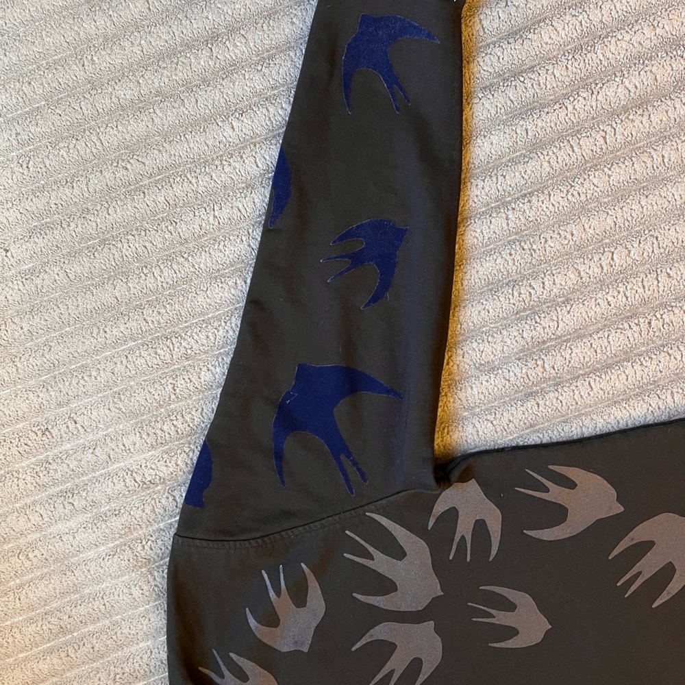 MCQ Alexander McQueen Velvet Swallows Applique Crewneck Sweatshirt (READ DESC!) - Picture 3 of 10